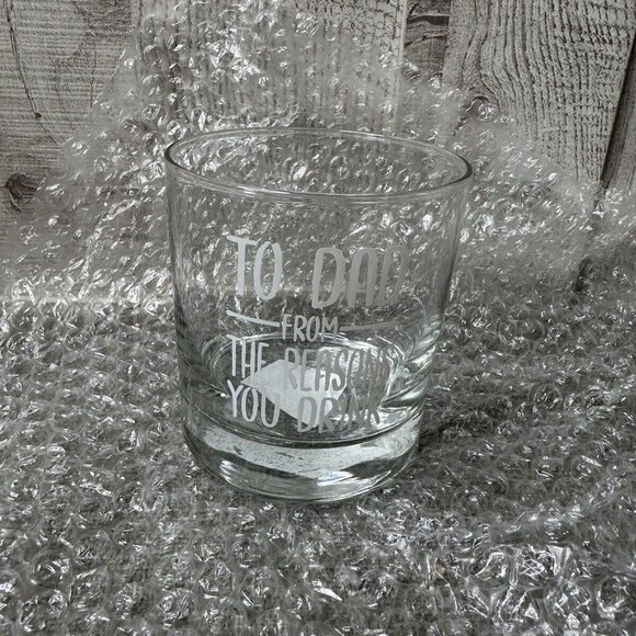 To Dad From The Reasons You Drink Funny Whiskey Glass Birthday Gift for Father - Picture 2 of 6